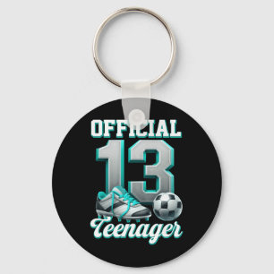 Soccer 13 Year Old Birthday Boy Thirteen Official Keychain