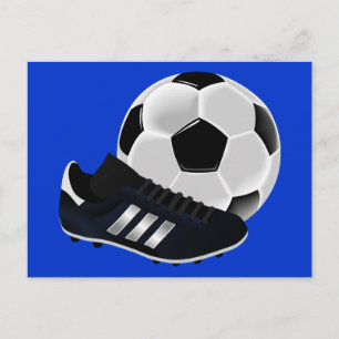 soccer-155947 soccer football football boot ball s postcard