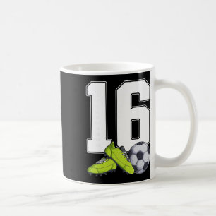 Soccer 16th Birthday Footbyller Boys 16 Year Old Coffee Mug