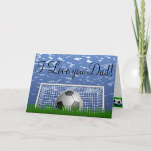 Soccer #1 Dad Awesome Outstanding Love My Dad Card