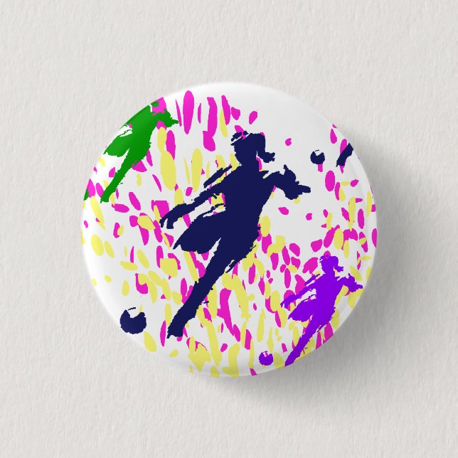 SOCCER     1 INCH ROUND BUTTON (Front)
