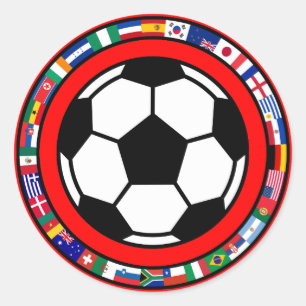 Soccer 2010 classic round sticker