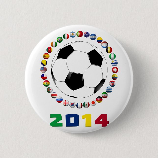 Soccer 2014  2530 2 inch round button (Front)