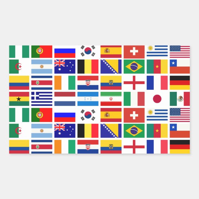 SOCCER 2014 flags pattern Sticker (Front)
