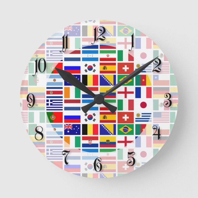 SOCCER 2014 pattern Round Clock (Front)