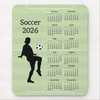 Soccer 2026 Calendar  Mouse Pad