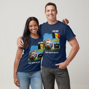 Soccer 2026 futbol BELGICA Custom Name country T-Shirt