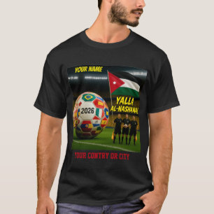 Soccer 2026 futbol Jordania Custom Name country  T T-Shirt