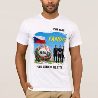 Soccer 2026 futbol Republica checa Custom Name & T-Shirt
