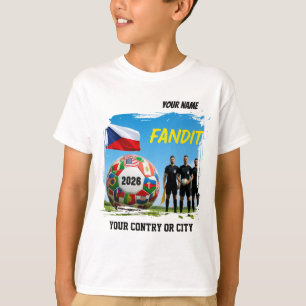 Soccer 2026 futbol Republica checa Custom Name & T-Shirt