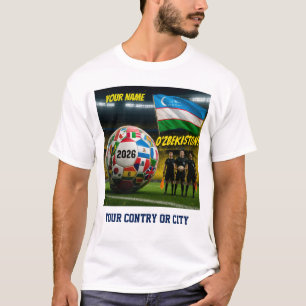 Soccer 2026 futbol Uzbekistán Custom Name country  T-Shirt