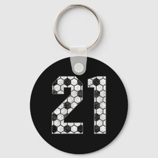 Soccer #21 Love Soccer Mom Favorite Player Jersey  Keychain