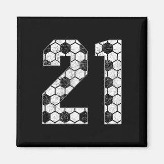 Soccer #21 Love Soccer Mom Favorite Player Jersey  Magnet