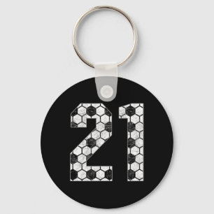 Soccer #21 Love Soccer Mom Favourite Player Jersey Keychain
