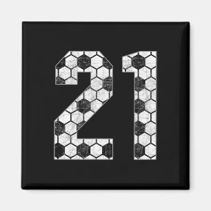 Soccer #21 Love Soccer Mom Favourite Player Jersey Magnet
