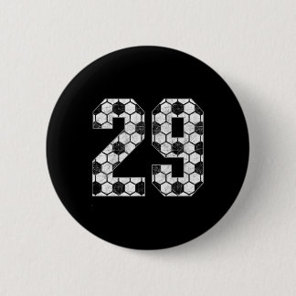 Soccer #29 Love Soccer Mom Favorite Player Jersey  2 Inch Round Button