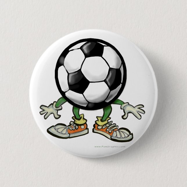 Soccer 2 Inch Round Button (Front)