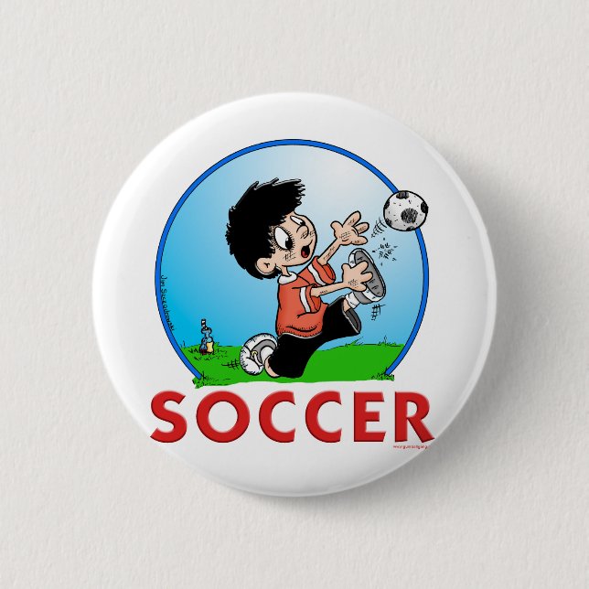 Soccer 2 Inch Round Button (Front)