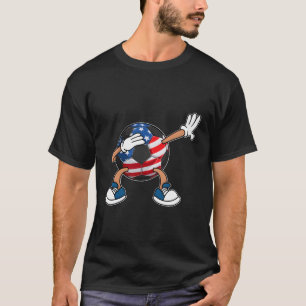 Soccer 4Th Of July Soccer Player American Flag T-Shirt