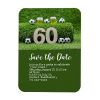 Soccer 60th birthday party with ball and number po