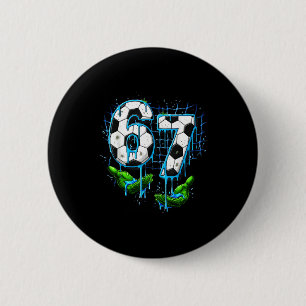 Soccer 67 Kids Ice Cream Drip Funny Six Seven Hand 2 Inch Round Button