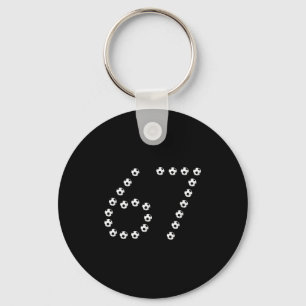 Soccer 67 Number Graphic _ Sports Jersey Six Seven Keychain