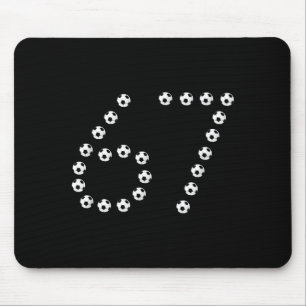 Soccer 67 Number Graphic _ Sports Jersey Six Seven Mouse Pad
