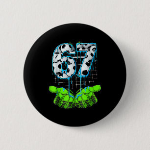 Soccer 67 Six Seven Funny Gen Alpha Meme 2 Inch Round Button