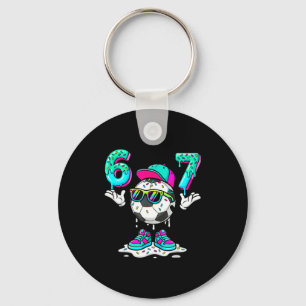 Soccer 67 Six Seven Funny Gen Alpha Meme Drip _3 Keychain