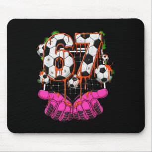 Soccer 67 Six Seven Funny Gen Alpha Meme Drip Boys Mouse Pad