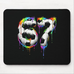 Soccer 67 Six Seven Funny Gen Alpha Meme Rainbow D Mouse Pad
