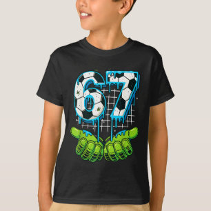 Soccer 67 Six Seven Meme Drip Youth Culture Tee 