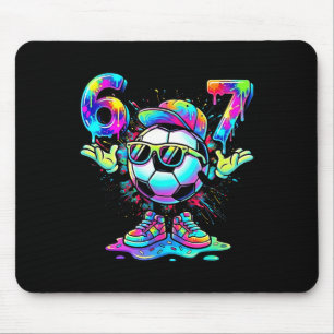Soccer 6 7 Meme Sungles Cool Vibes Colorful Funny Mouse Pad