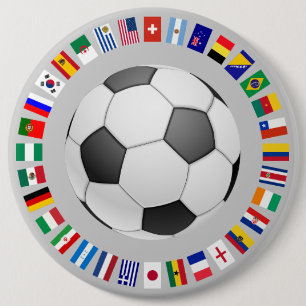 SOCCER 6 INCH ROUND BUTTON