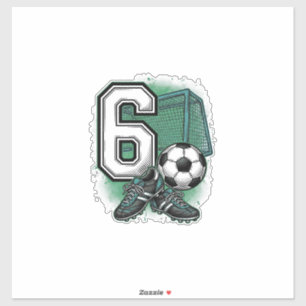 Soccer 6th Birthday Vintage Engraving Shirt Design