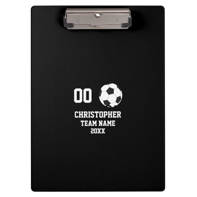 Soccer 7 photo collage team name poster clipboard (Front)
