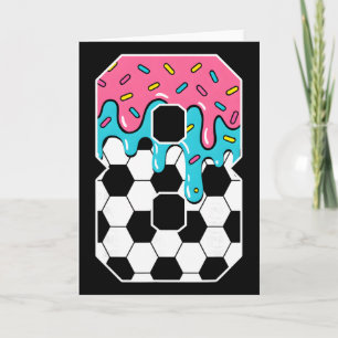 Soccer 8 Year Old Ice Cream Drip Youth 8th Birthda Card