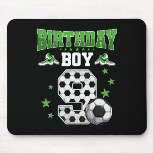 Soccer 9th Birthday Boy 9 Year Old Sport 9yr Boys Mouse Pad