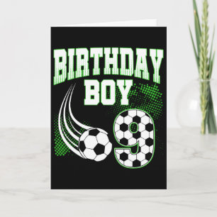 Soccer 9th Birthday Boy 9 Year Old Sport Fan 9yr B Card