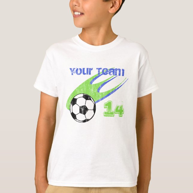 Soccer Action Customizable Team T-Shirt (Front)
