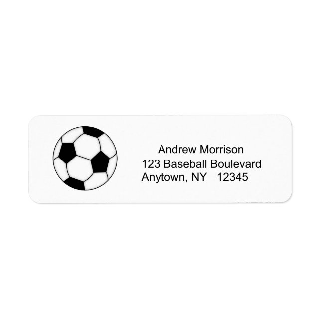 Soccer Address Label (Front)