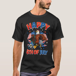 Soccer American Bald Eagle 4th Of July Boy Men Ame T-Shirt