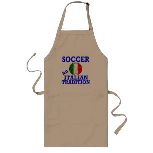Soccer an Italian Tradition Long Apron