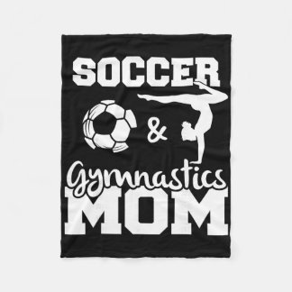 Soccer And Gymnastics Mom Funny Soccer Player Gymn Fleece Blanket