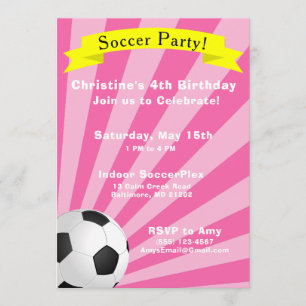 Soccer Anniversaire Fête Invitation