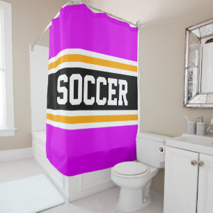 SOCCER Athletic Bright Pink Black Orange Stripes