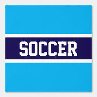 SOCCER Athletic Navy Azure Blue White Stripes