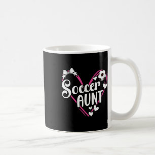 Soccer Aunt Heart Aunt Of A Soccer Player Auntie Coffee Mug