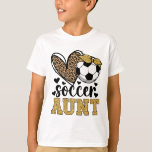 Soccer Aunt Heart Soccer Auntie Of A Soccer Player T-Shirt