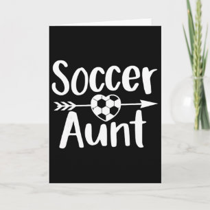 Soccer Aunt Heart Sport Lover Auntie Mother's Day Card
